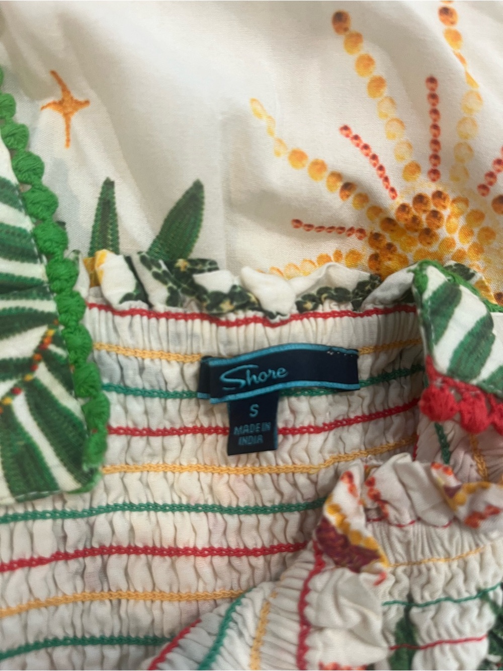 Shore Brand Thalia Tiered Toucan Dress Cotton Small $285 Retail Resort Festival - Picture 5 of 6